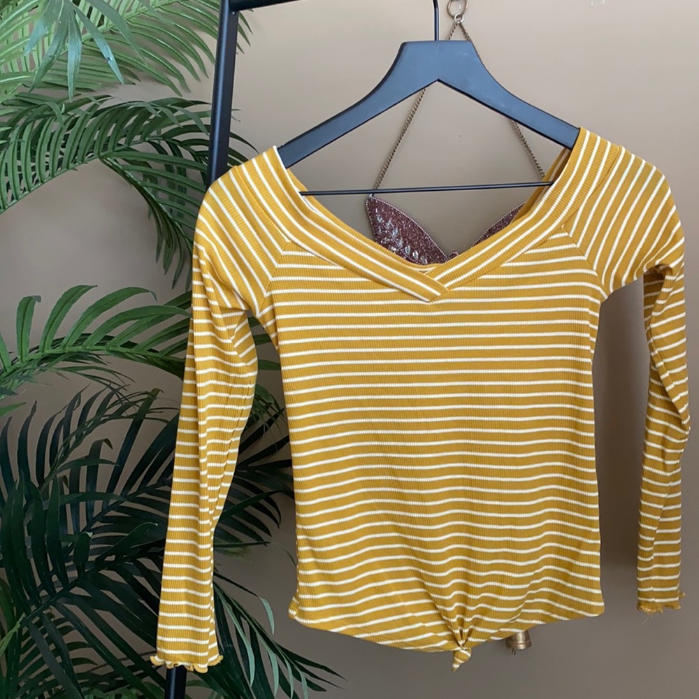 charlotte russe stripped off the shoulder crop top